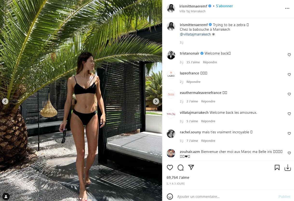 Iris Mittenaere En Bikini Chancr Lancienne Miss France Poustouflante