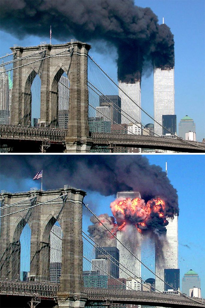 21 photos rares des attentats du 11 septembre 2001 que vous n'avez