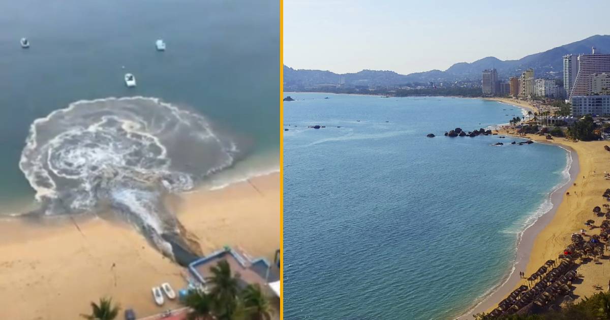 La baie d'Acapulco, souillée par l'eau des égouts.