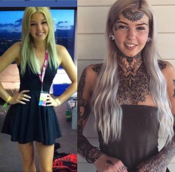 Amber Luke dévoile une photo d’elle adolescente sans tatouages ni chirurgie