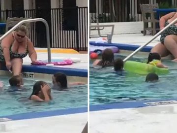 vacancière dégoûtante se rase les jambes piscine hôtel