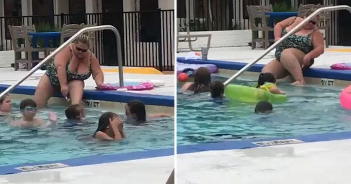 vacancière dégoûtante se rase les jambes piscine hôtel
