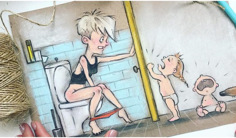 Tous les parents se reconnaîtront à travers les 11 illustrations de Maria Gorbunova, maman de deux enfants