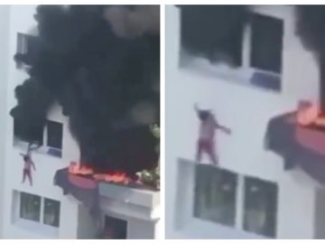 L'incendie de Grenoble filmé par un témoin.