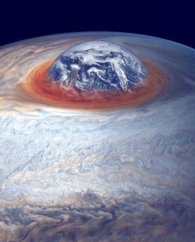 La Terre comparée à Jupiter