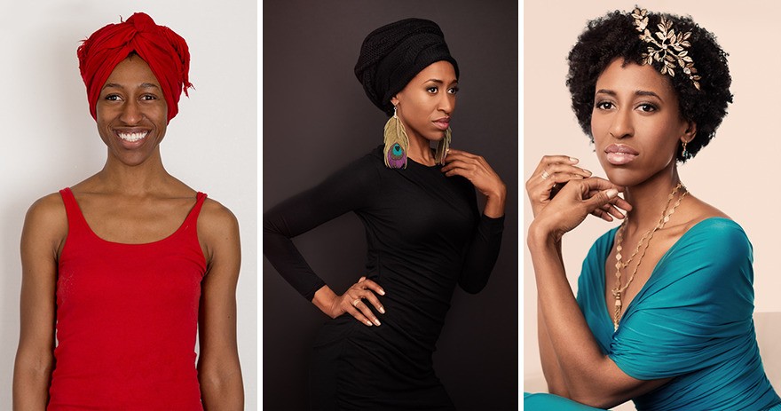 Séance photo modèle femme noire embellissement.