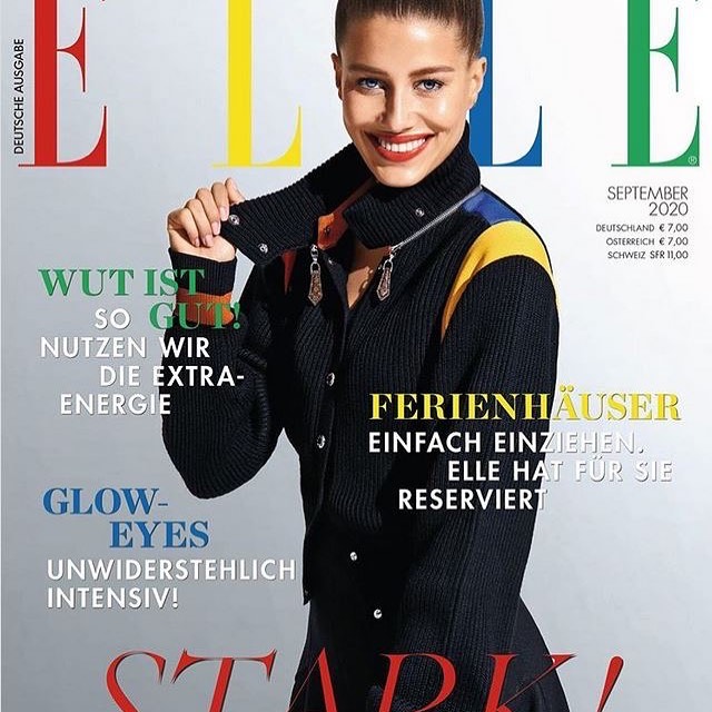 Nicole Poturalski en Une de la version allemande du magazine Elle.