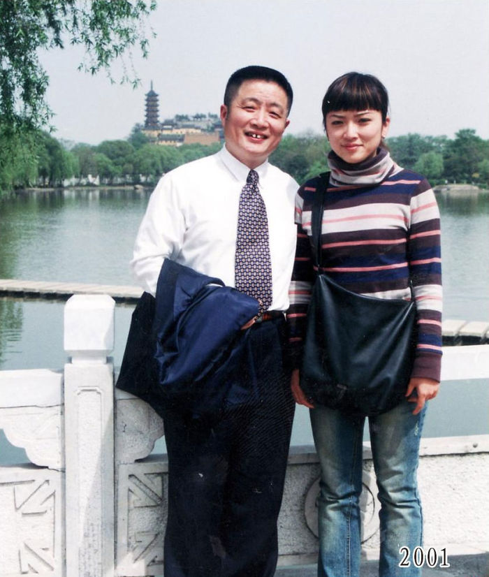 Une photo émouvante d'un père et de sa fille en Chine.