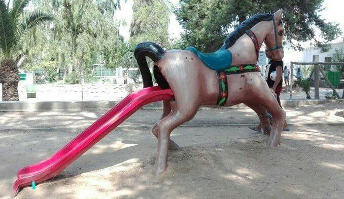 toboggan cheval