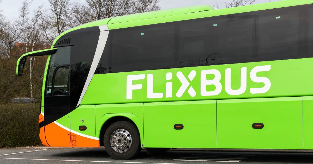 Un passager ivre s'accroche au porte-bagages d'un Flixbus, en Allemagne.