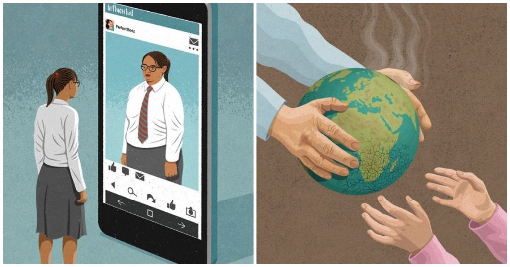23 illustrations frappantes qui dénoncent les travers de notre société