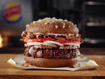 Un Whooper au Chocolat par Burger King.