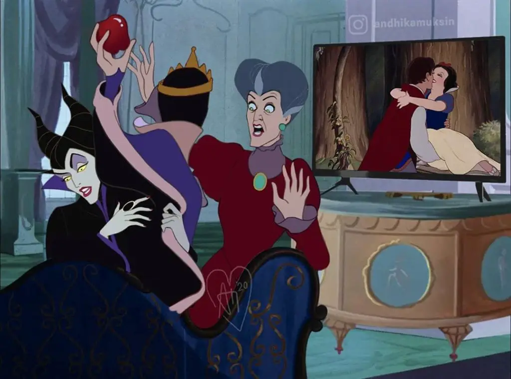 Andhika Muksin illustrations drôles princesses Disney vie réelle méchants