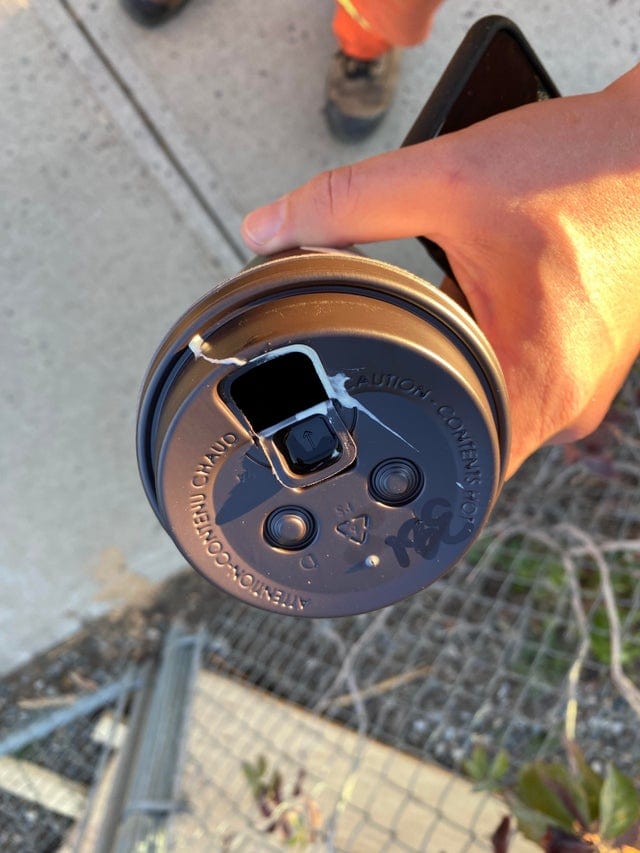 fiente corbeau dans café