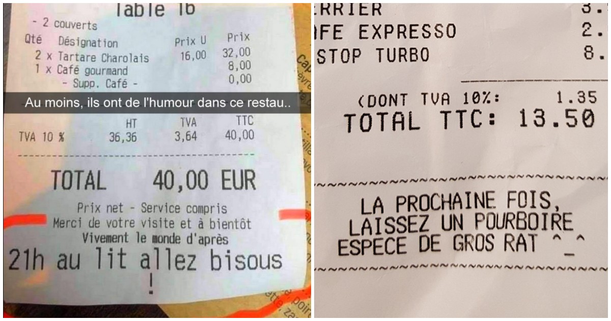 Top 10 des messages les plus étranges inscrits sur les tickets de caisse Top 10 des messages les plus étranges inscrits sur les tickets de caisse