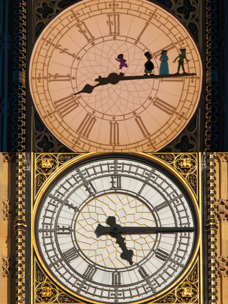 L'horloge de Big ben et Peter Pan
