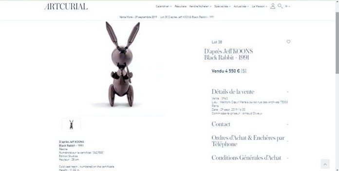 Le Rabbit de Jeff Koons