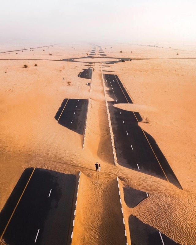 Une tempête de sable à Dubaï