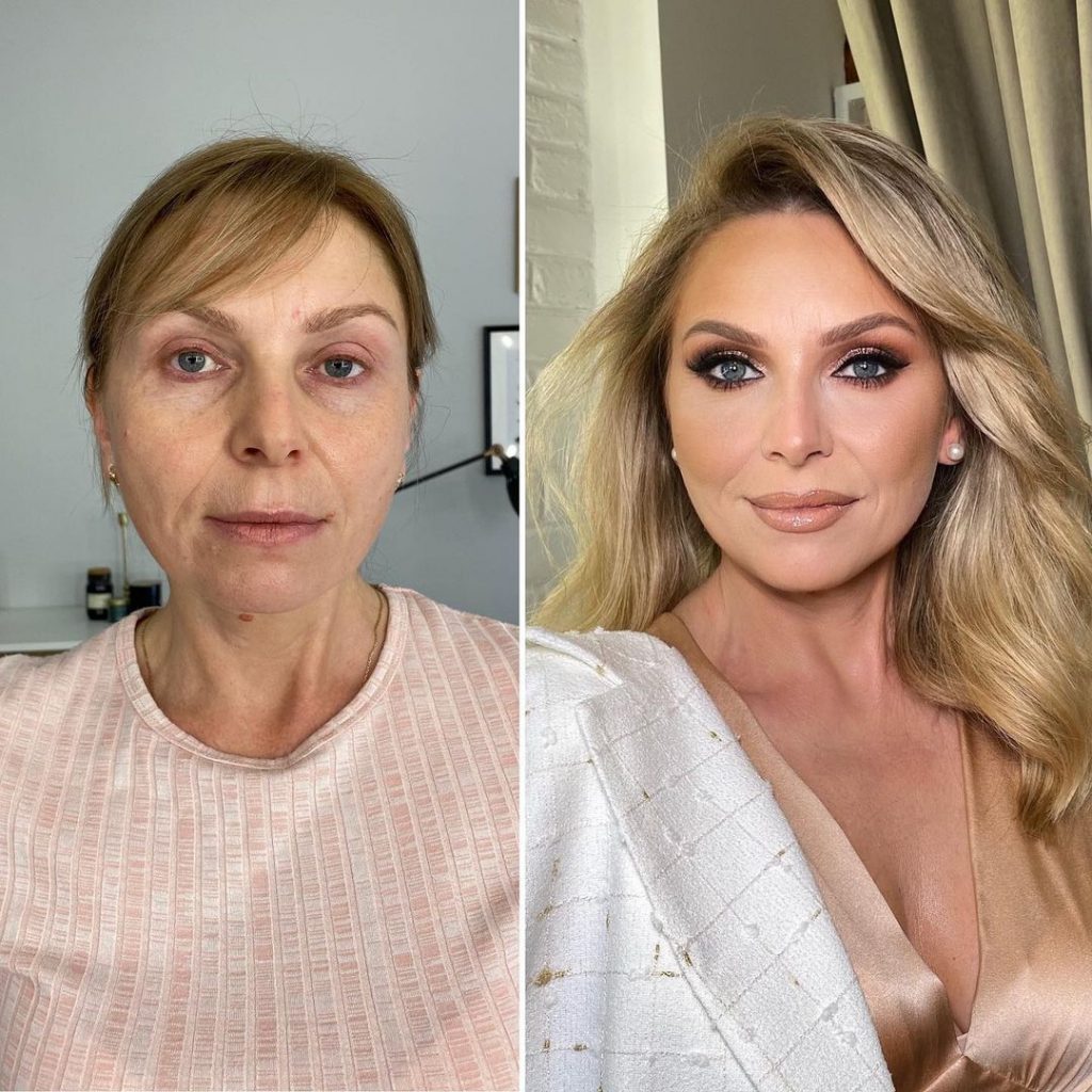 Maquillage transformation visage