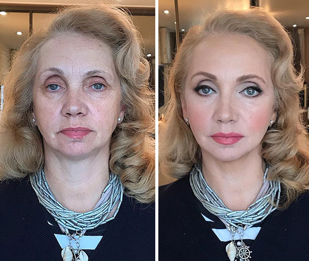 maquillage « effet Cendrillon » avant-après