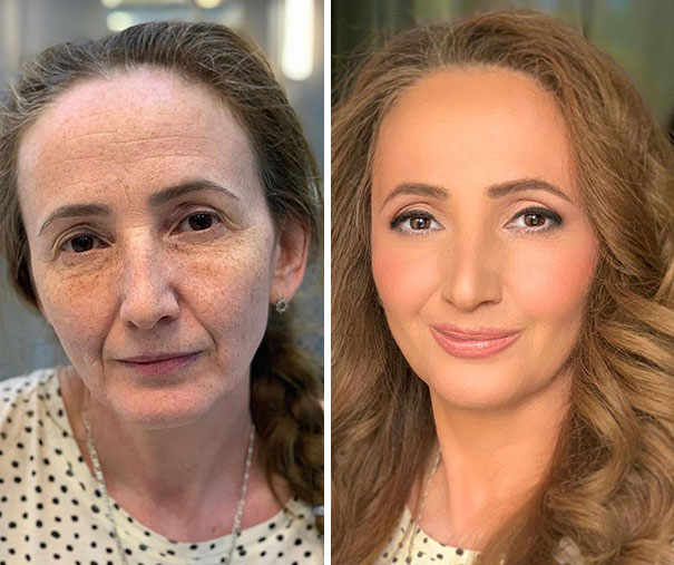 maquillage « effet Cendrillon » avant-après