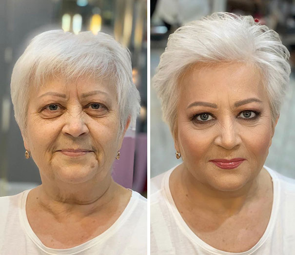 maquillage « effet Cendrillon » avant-après