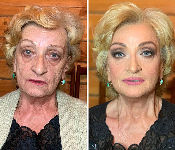 maquillage « effet Cendrillon » avant-après