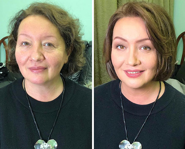 maquillage « effet Cendrillon » avant-après