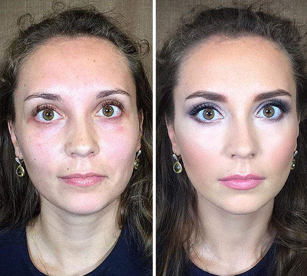 maquillage « effet Cendrillon » avant-après