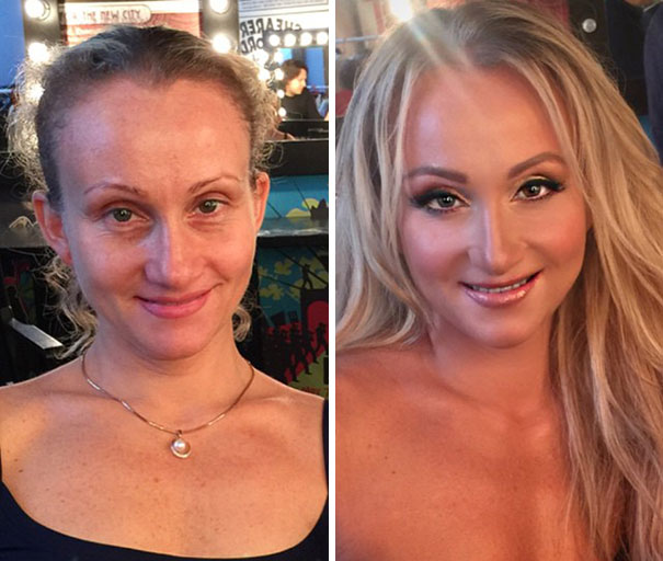 maquillage « effet Cendrillon » avant-après