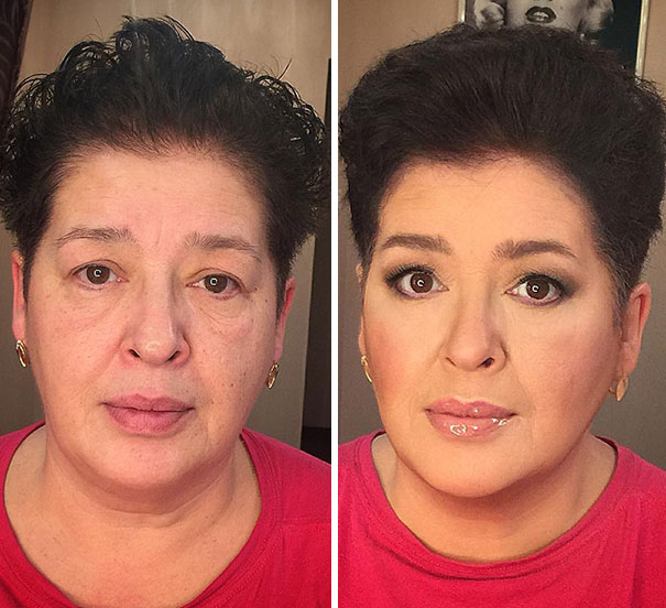 maquillage « effet Cendrillon » avant-après