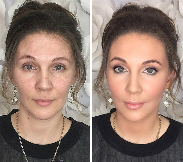 maquillage « effet Cendrillon » avant-après