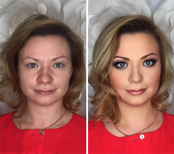 maquillage « effet Cendrillon » avant-après