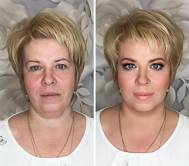 maquillage « effet Cendrillon » avant-après