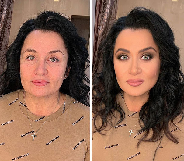 maquillage « effet Cendrillon » avant-après