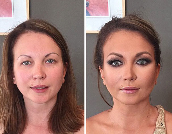 maquillage « effet Cendrillon » avant-après