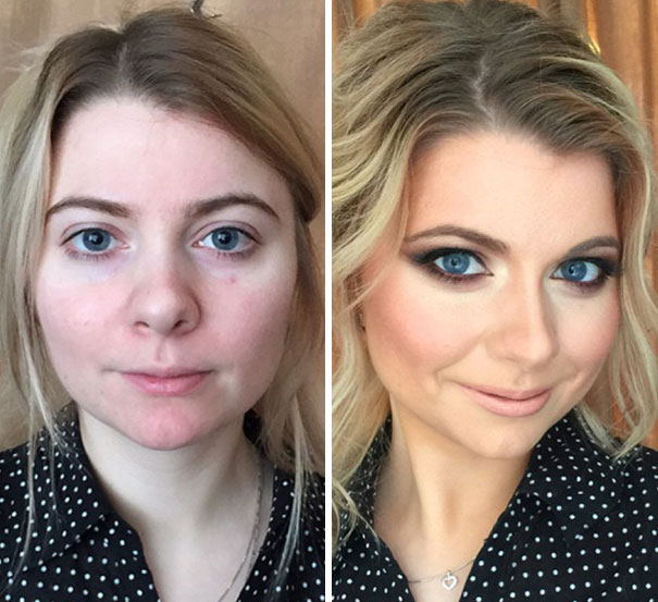 maquillage « effet Cendrillon » avant-après