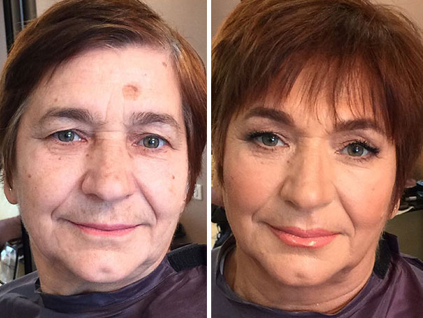 maquillage « effet Cendrillon » avant-après