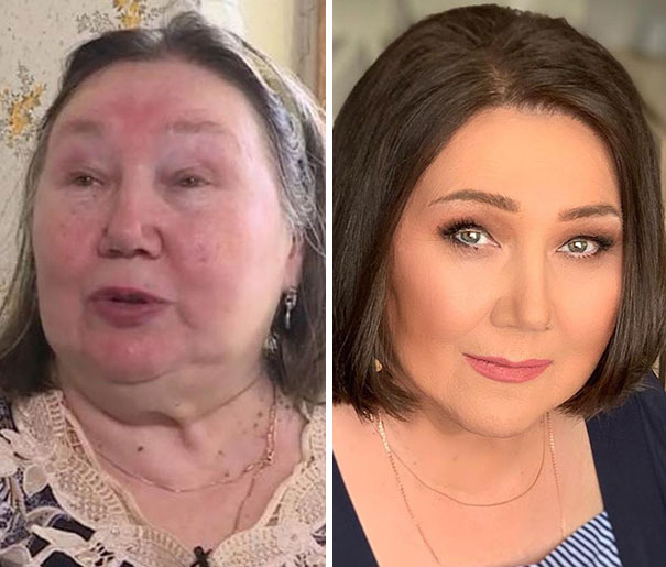 maquillage « effet Cendrillon » avant-après