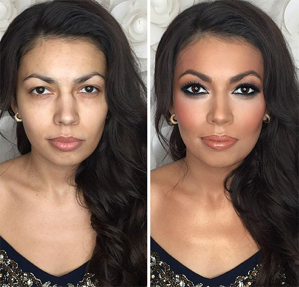 maquillage « effet Cendrillon » avant-après