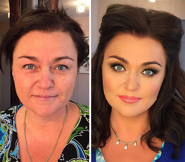 maquillage « effet Cendrillon » avant-après