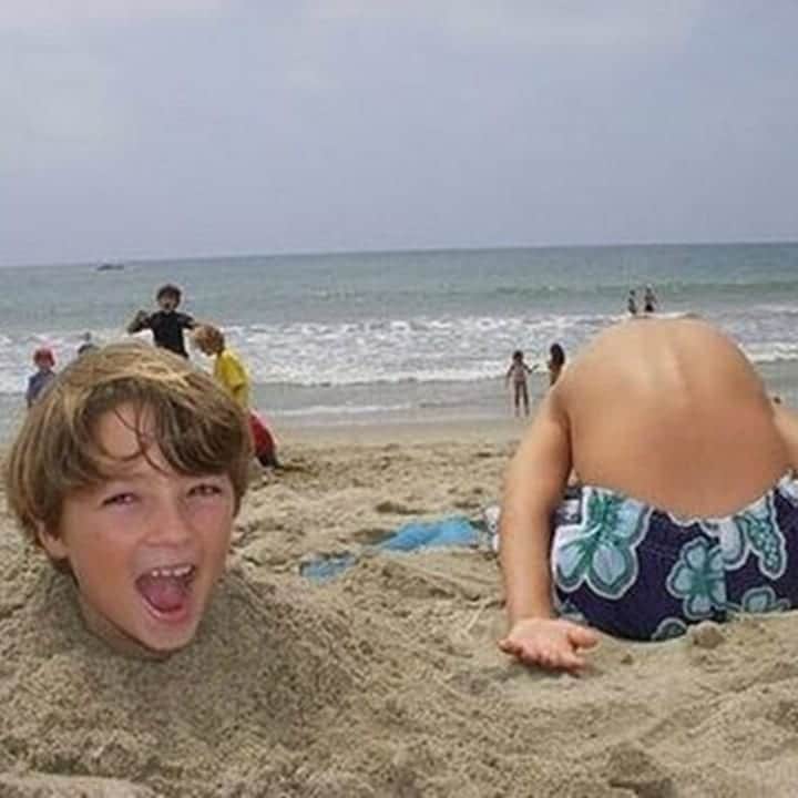Une photo marrante à la plage