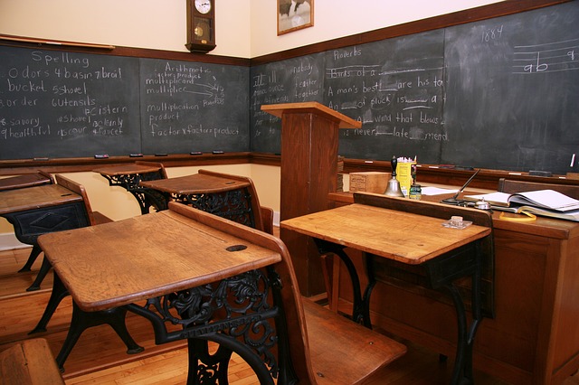 Une ancienne salle de classe 