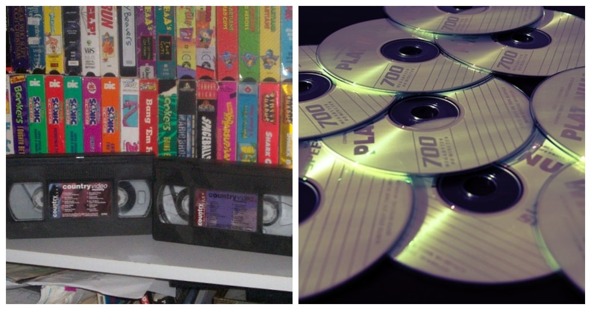 Cassettes VHS et CD vierges
