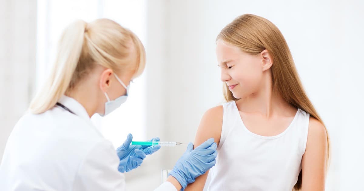 Un adolescente vaccinée.