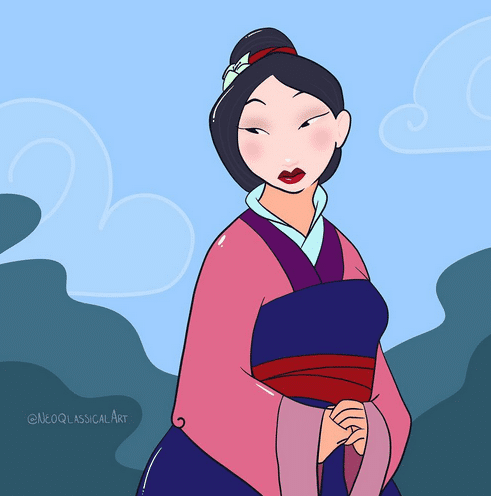 personnages féminins Disney avec kilos supplémentaires Mulan