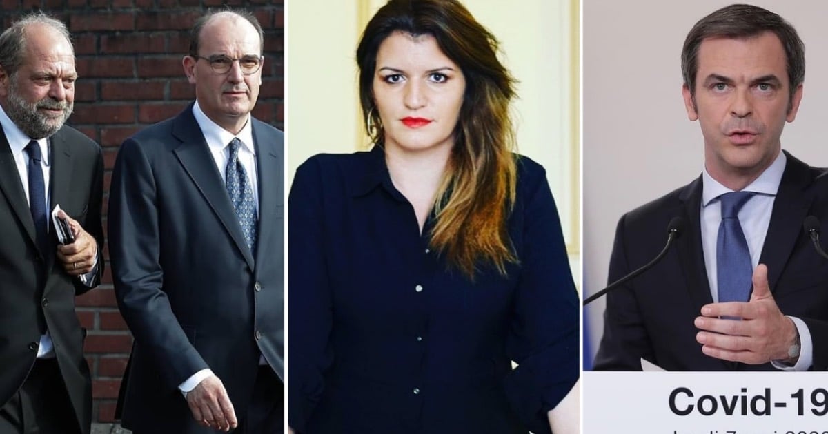 Eric Dupond-Moretti Jean Castex Marlène Schiappa et Olivier Véran