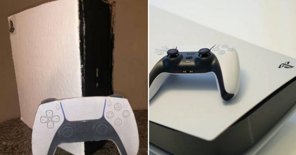 картонная playstation