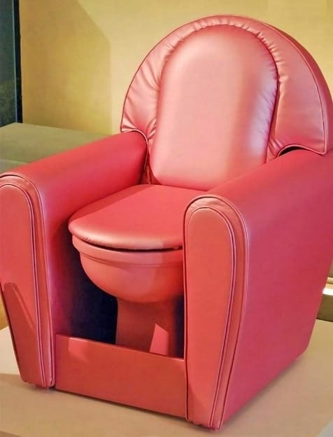 un fauteuil avec siège de toilette