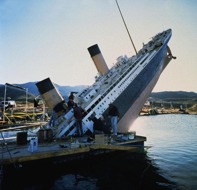 photo making of inédite Titanic